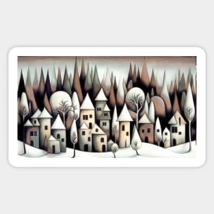 Alpine village Sticker